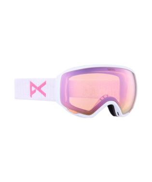 Anon WM1 Snow Goggle in White with a Perceive Cloudy Pink Lens and a Perceive Variable Blue Bonus Lens 2023