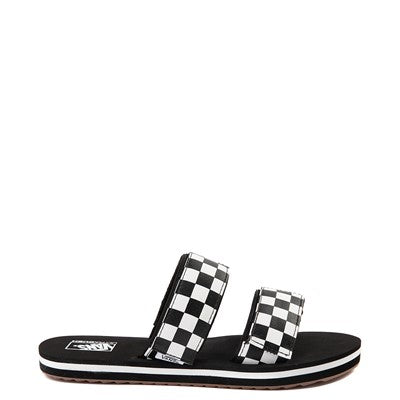 Vans Womens Cayucas Slide in Black and Mars Checkerboard - M I L O S P O R T