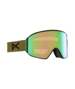 Anon M4 Snow Goggle in Green with a Perceive Variable Green Lens and a Perceive Cloudy Pink Bonus Lens 2023 - M I L O S P O R T