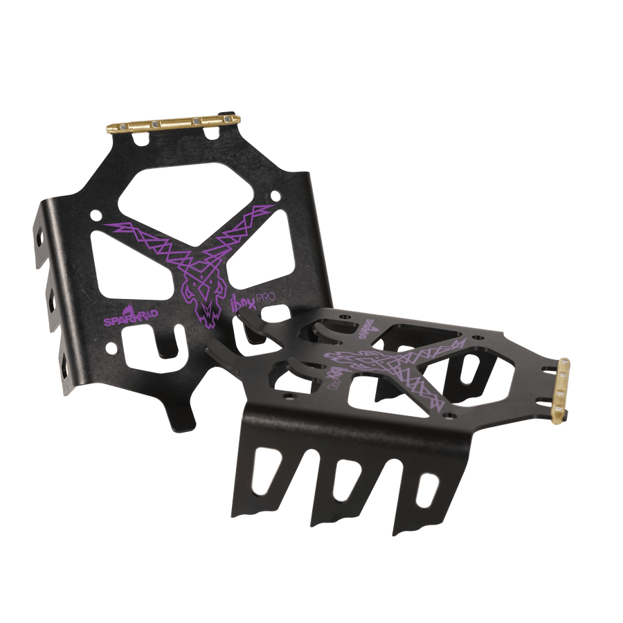 2022 Spark R&D Ibex Pro Splitboard Crampons in Black and Violet