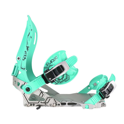 2022 Spark R&D Surge Womens Splitboard Bindings in Mint and Metal - M I L O S P O R T