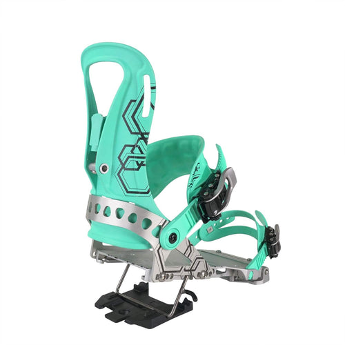 2022 Spark R&D Surge Womens Splitboard Bindings in Mint and Metal - M I L O S P O R T