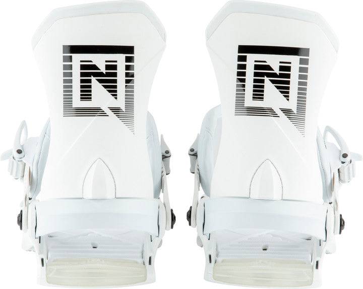 2022 Nitro Team Pro Snowboard Binding in White Shadow view three