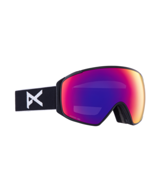 Anon M4S Snow Goggle in Black with a Perceive Sunny Red Lens and a Perceive Cloudy Burst Bonus Lens 2023