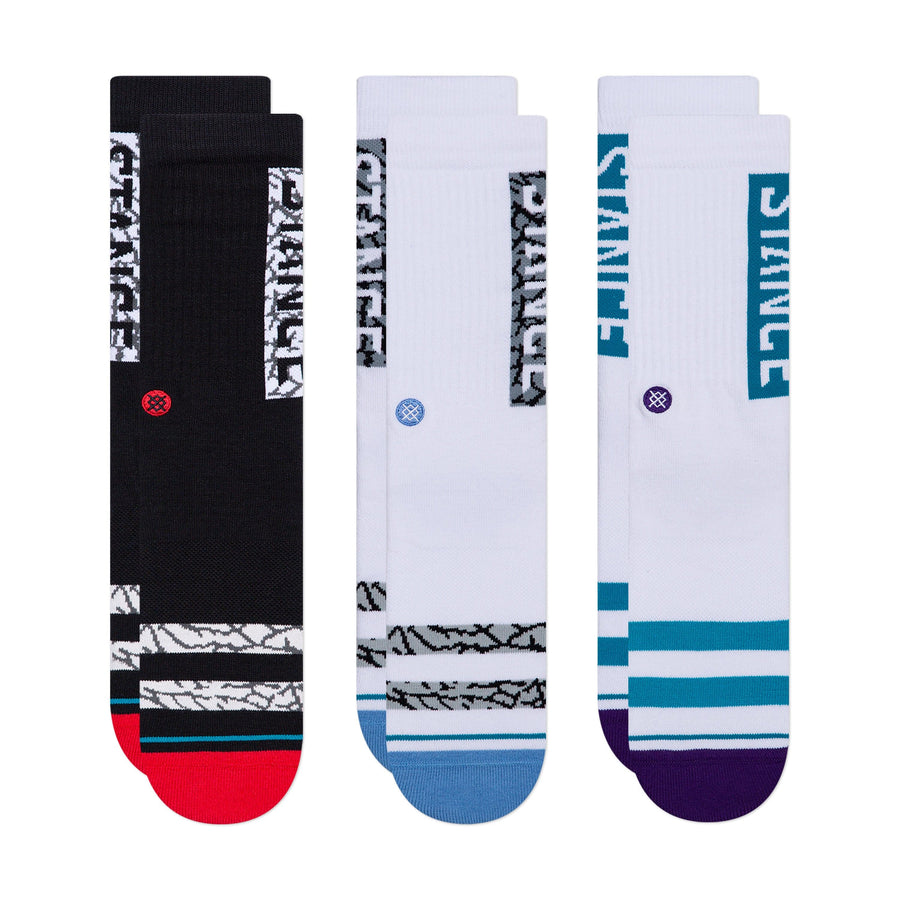 Stance The Og 3 Pack Sock in Multi Color