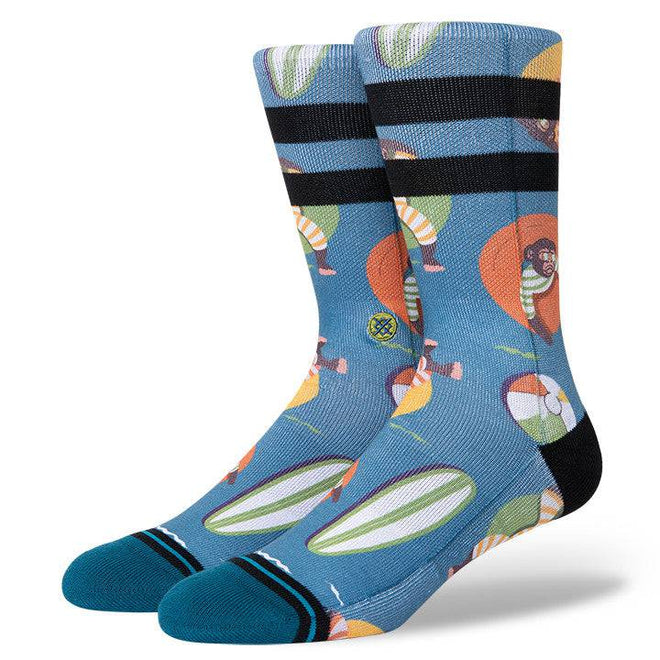 Stance Monkey Chillin Sock in Teal - M I L O S P O R T
