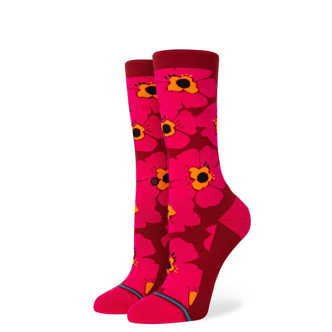 Stance Fortunate Crew Womens Sock in RED