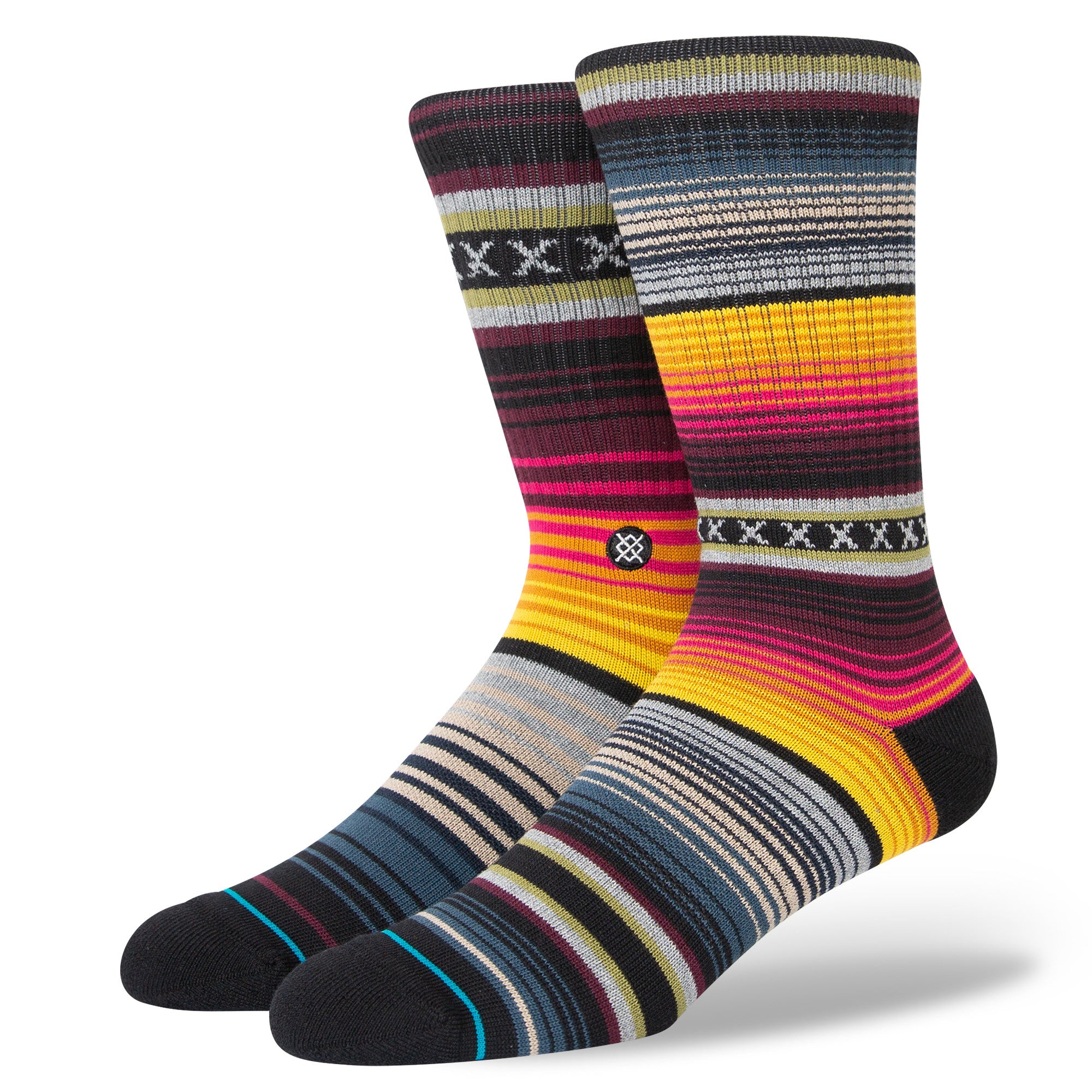 Stance Curren St Crew Sock in Burgundy - M I L O S P O R T