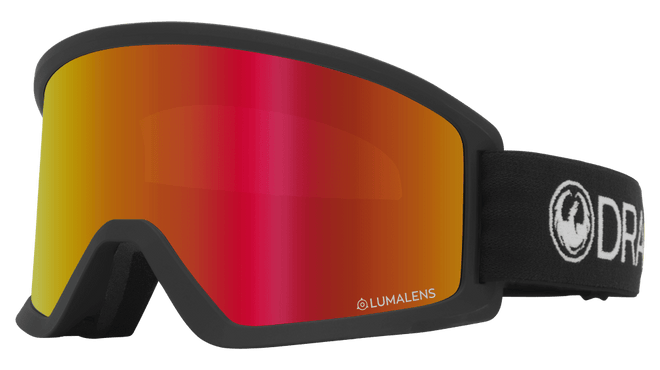 2022 Dragon DX3 Snow Goggle in the Black Colorway with a Lumalens Red Ion Lens - M I L O S P O R T