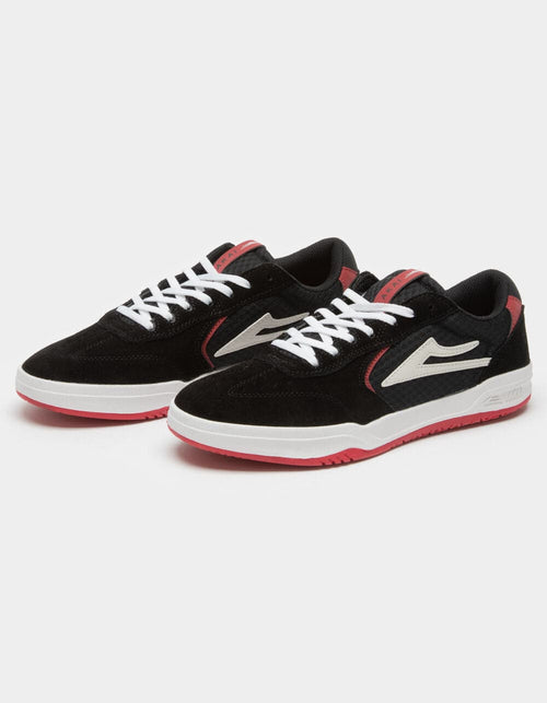 Lakai Atlantic Skate Shoe in Black and Red Suede - M I L O S P O R T
