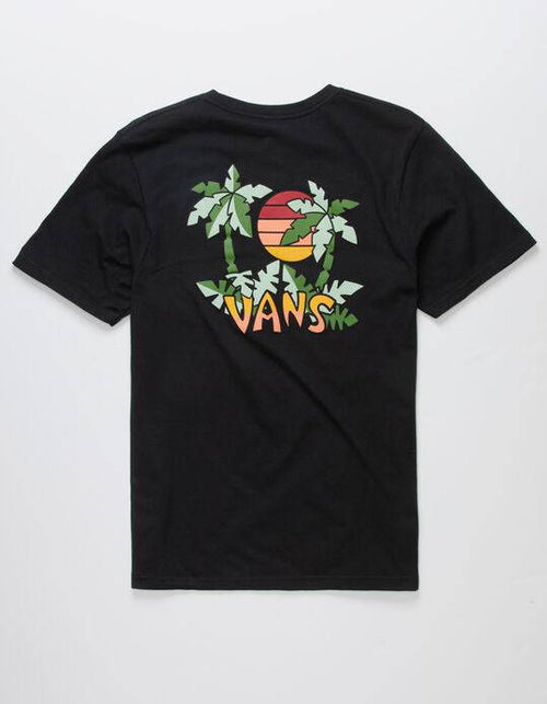 Youth Vans Tiki Palms T-Shirt in Black - M I L O S P O R T