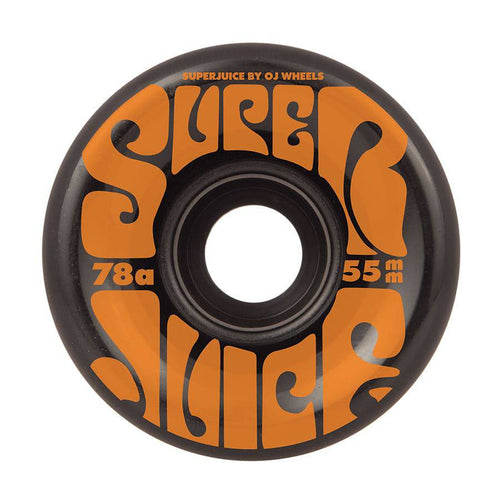 OJ Wheels 55mm Mini Super Juice Skate Wheels in Black 78a - M I L O S P O R T