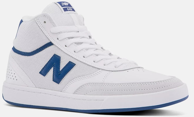 New Balance Numeric 440 High Skate Shoe in White and Royal - M I L O S P O R T