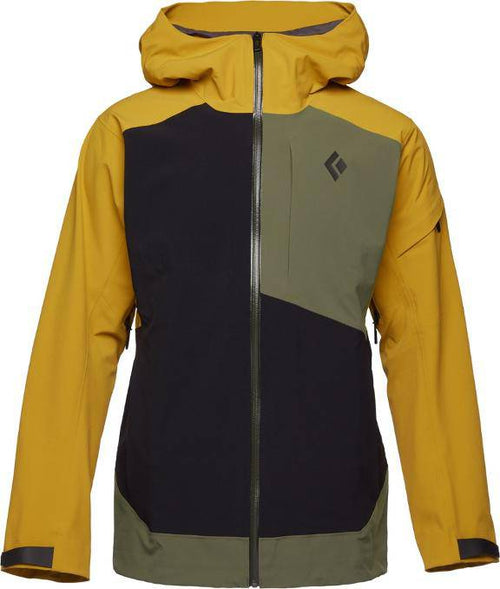 2022 Black Diamond Recon Stretch Shell Snow Jacket in Amber Tundra and Black