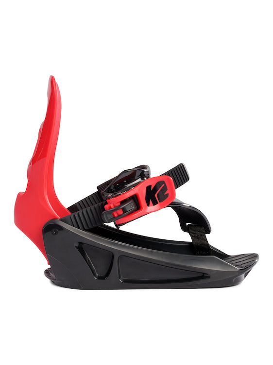 K2 Mini Turbo Kids Snowboard Binding in Red 2023 - M I L O S P O R T