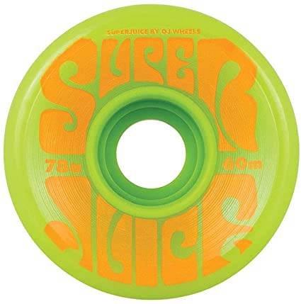 OJ Wheels Super Juice Skate Wheels in Green 78a 60mm