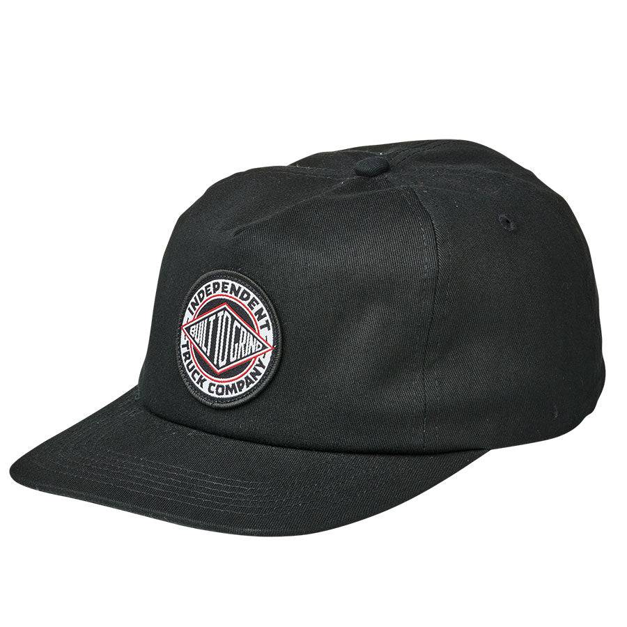 Independent Summit Snapback Unstructured Mid Hat in Black