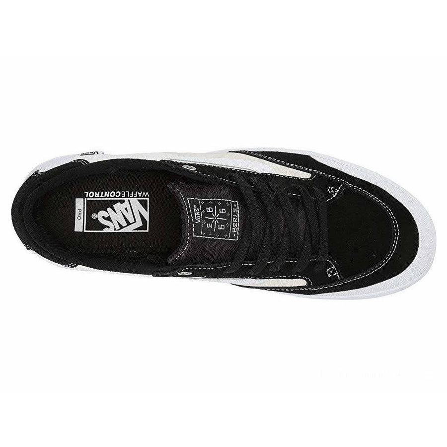 Vans Berle Pro Skate Shoe in Black and True White