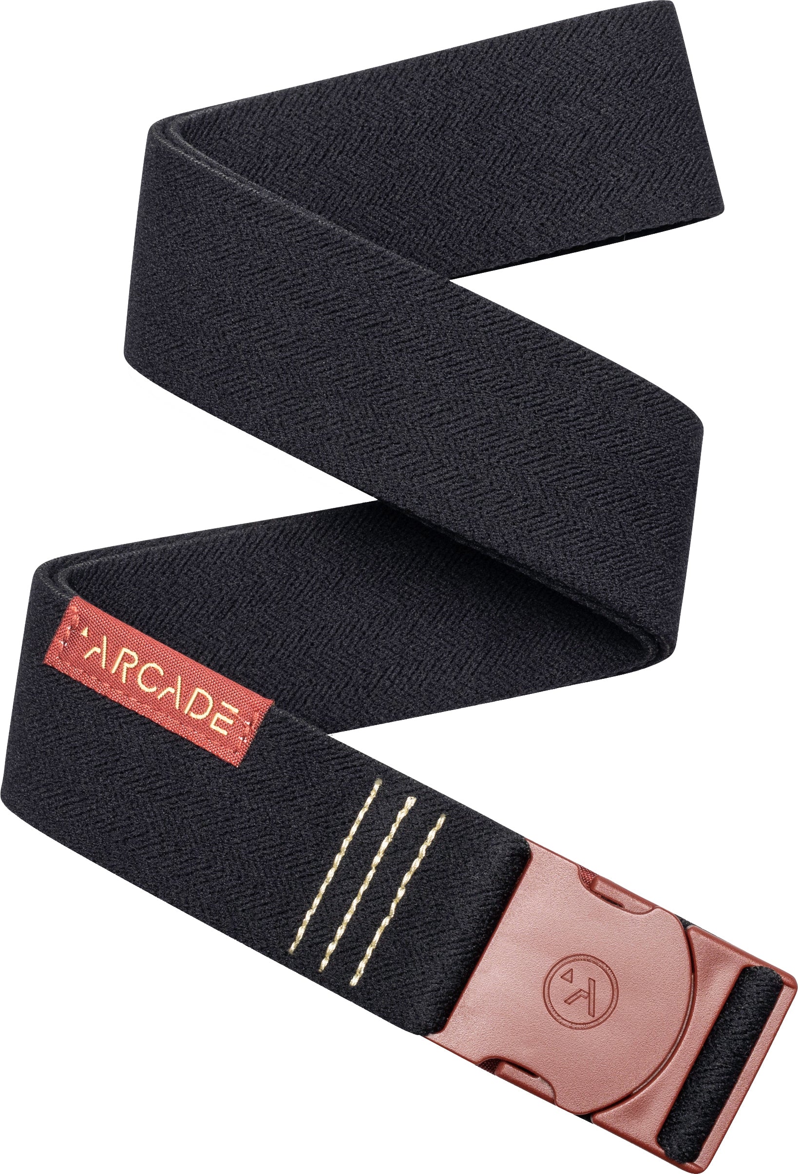 Arcade Splice Belt in Black and Vermillion - M I L O S P O R T