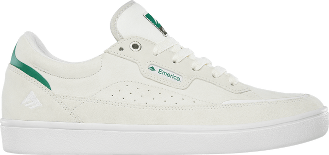 Emerica Gamma Skate Shoe in White/Green/Gum - M I L O S P O R T
