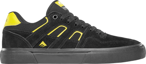 Emerica Tilt G6 Vulc Skate Shoe in Black and Yellow