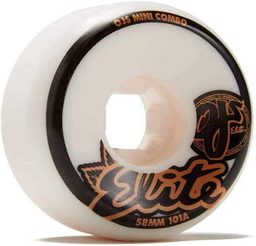 OJ Wheels 58mm Elite White Mini Combo 101a Skate Wheel