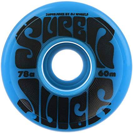 OJ Wheels 60mm Super Juice Skate Wheels in Blue 78a