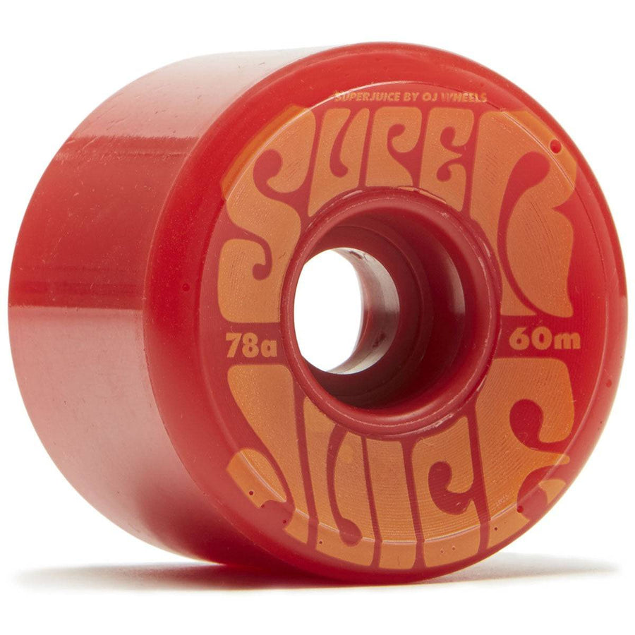 OJ Wheels 60mm Super Juice Skate Wheels in Red 78a