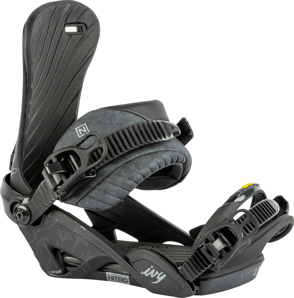 Nitro Ivy Womens Snowboard Bindings in Ultra Black 2024 - M I L O S P O R T
