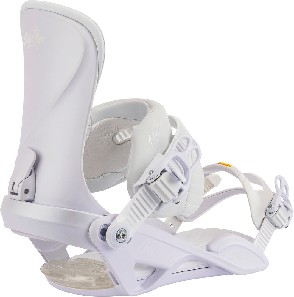 Nitro Ivy Womens Snowboard Bindings in White Pearl 2024 - M I L O S P O R T