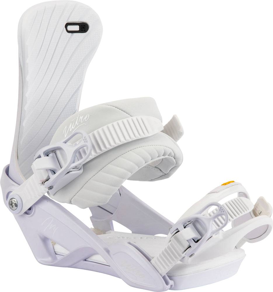 Nitro Ivy Womens Snowboard Bindings in White Pearl 2024 - M I L O S P O R T