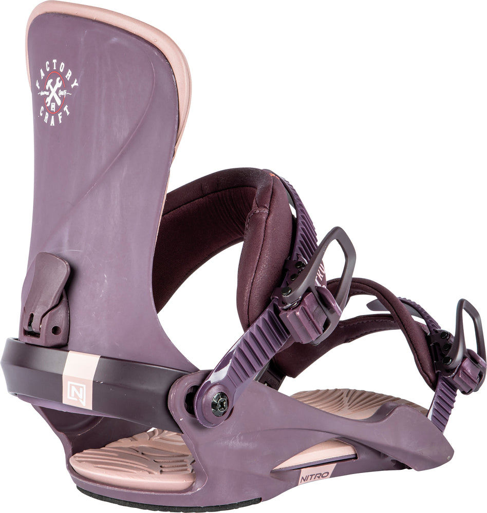 Nitro Cosmic Womens Snowboard Bindings in Factory Craft Series 2024 - M I L O S P O R T
