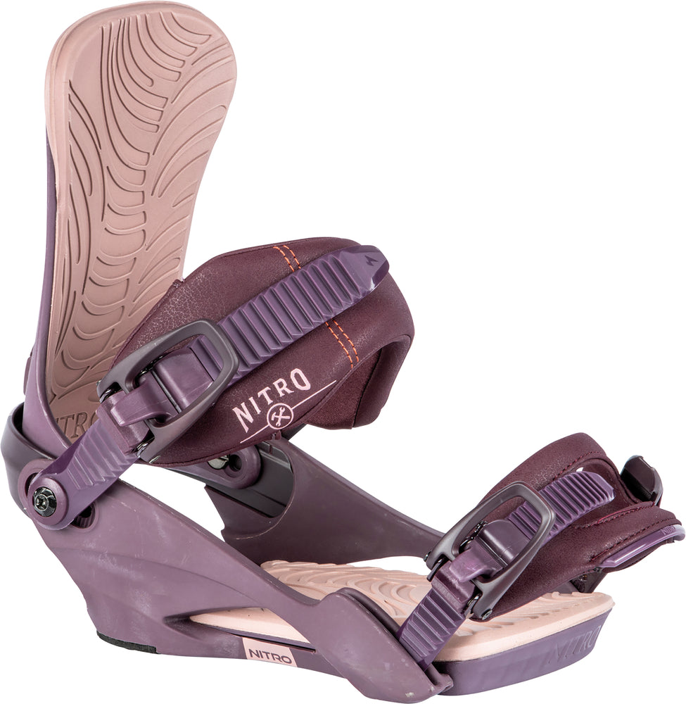 Nitro Cosmic Womens Snowboard Bindings in Factory Craft Series 2024 - M I L O S P O R T