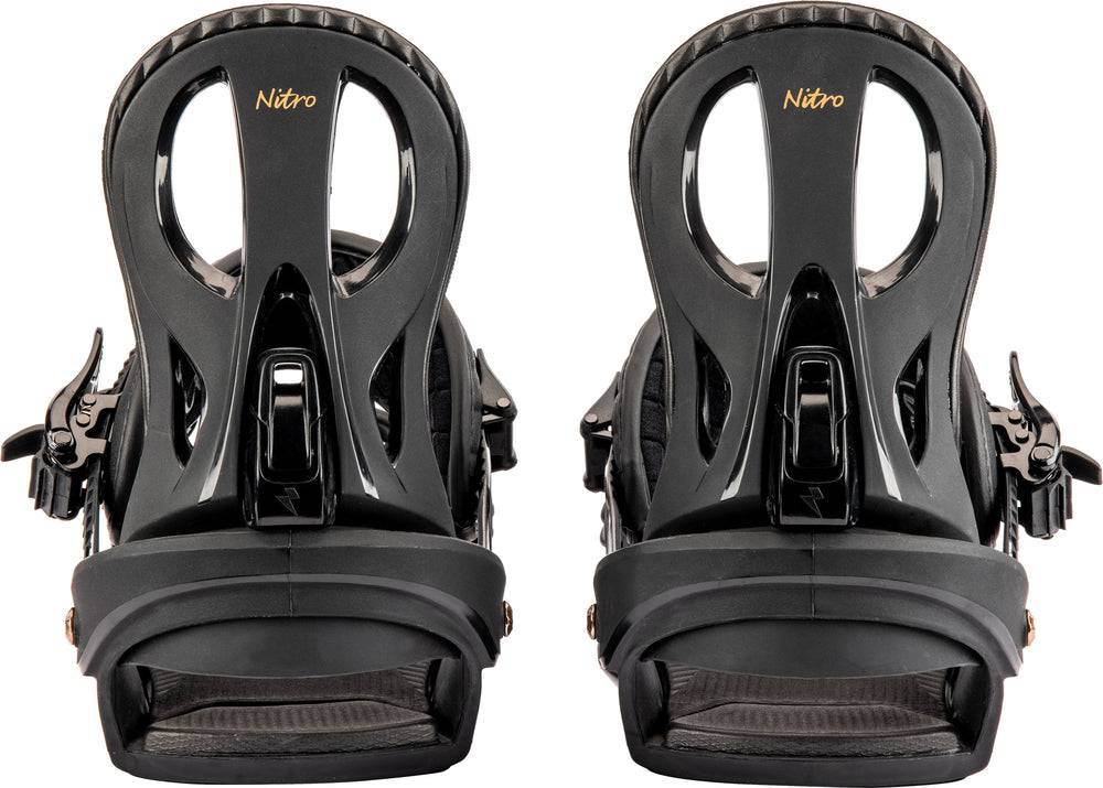 Nitro Rhythm Womens Snowboard Bindings in Black and Bronze 2024 - M I L O S P O R T