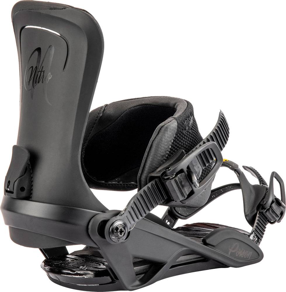 Nitro Poison Womens Snowboard Bindings in Ultra Black 2024 - M I L O S P O R T