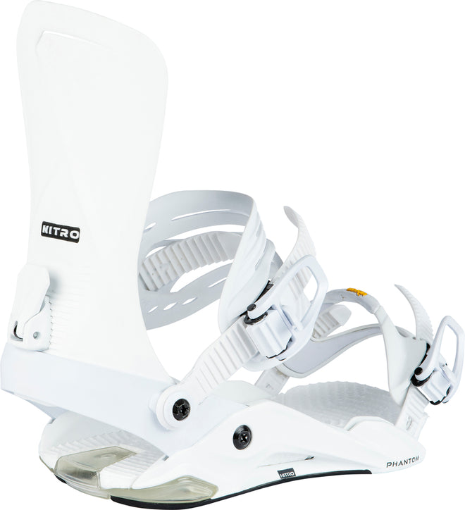 Nitro Phantom Snowboard Bindings in White 2024