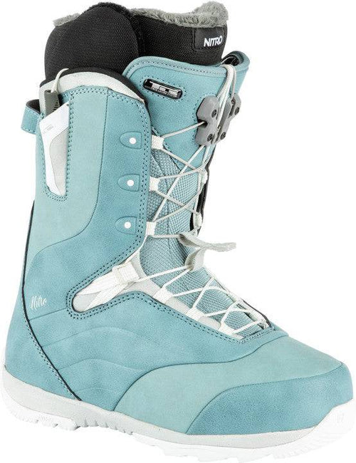 2022 Nitro Crown Tls Womens Snowboard Boots in Blue and White - M I L O S P O R T
