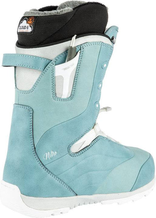 2022 Nitro Crown Tls Womens Snowboard Boots in Blue and White - M I L O S P O R T