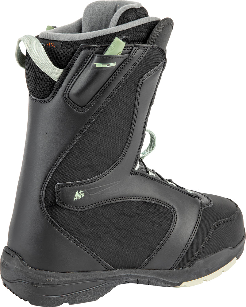 Nitro Flora TLS Womens Snowboard Boots in Black and Mint 2024 - M I L O S P O R T
