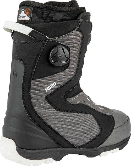 2022 Nitro Club Dual Boa Snowboard Boots in Gravity Grey and Black - M I L O S P O R T