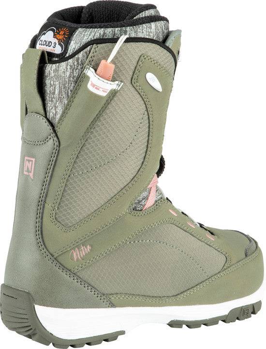 2022 Nitro Monarch Tls Womens Snowboard Boots in Gravity Grey and Rose