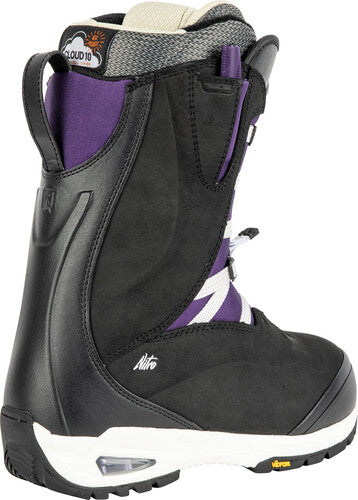 Nitro Bianca Tls Womens Snowboard Boot in Black and Purple 2023 - M I L O S P O R T
