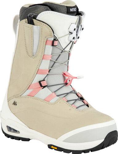 Nitro Bianca Tls Womens Snowboard Boot in Sand and Rose 2023 - M I L O S P O R T