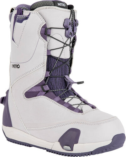 Nitro Cave Tls Step On Womens Snowboard Boot in Lilac and Purple 2023