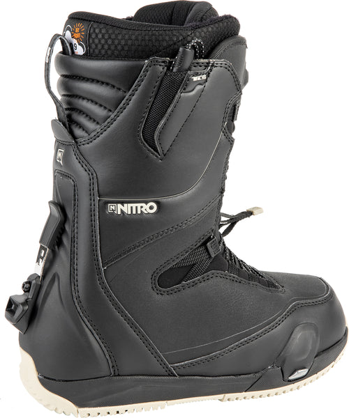 Nitro Cave TLS Step On Womens Snowboard Boots in Black and Sand 2024 - M I L O S P O R T