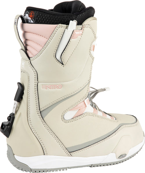 Nitro Cave TLS Step On Womens Snowboard Boots in Sand and Rose 2024 - M I L O S P O R T