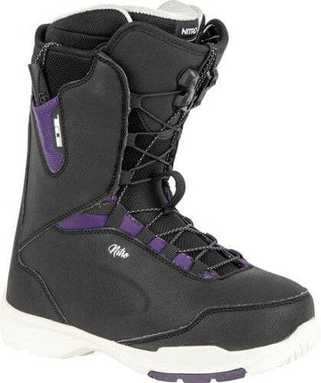 Nitro Scala Tls Womens Snowboard Boot in Black and Purple 2023