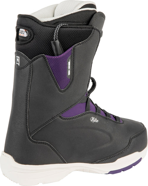 Nitro Scala TLS Womens Snowboard Boots in Black and Purple 2024 - M I L O S P O R T