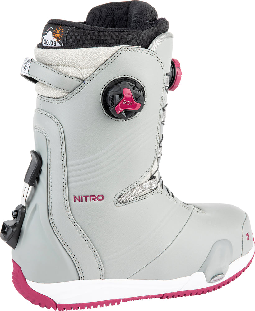 Nitro Dynasty Step On BOA Womens Snowboard Boots in Iron and Wine 2024 - M I L O S P O R T