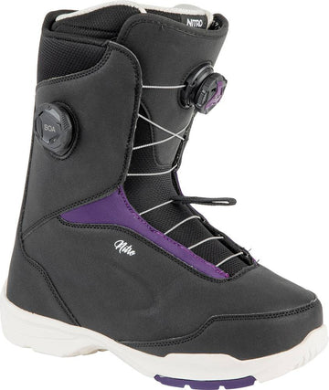 Nitro Scala BOA Womens Snowboard Boots in Black and Purple 2024